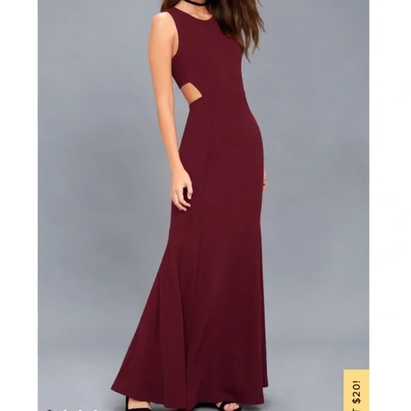 Lulus Loving Embrace Burgundy Cut Out Sleeveless Maxi Dress - Picture 2 of 13